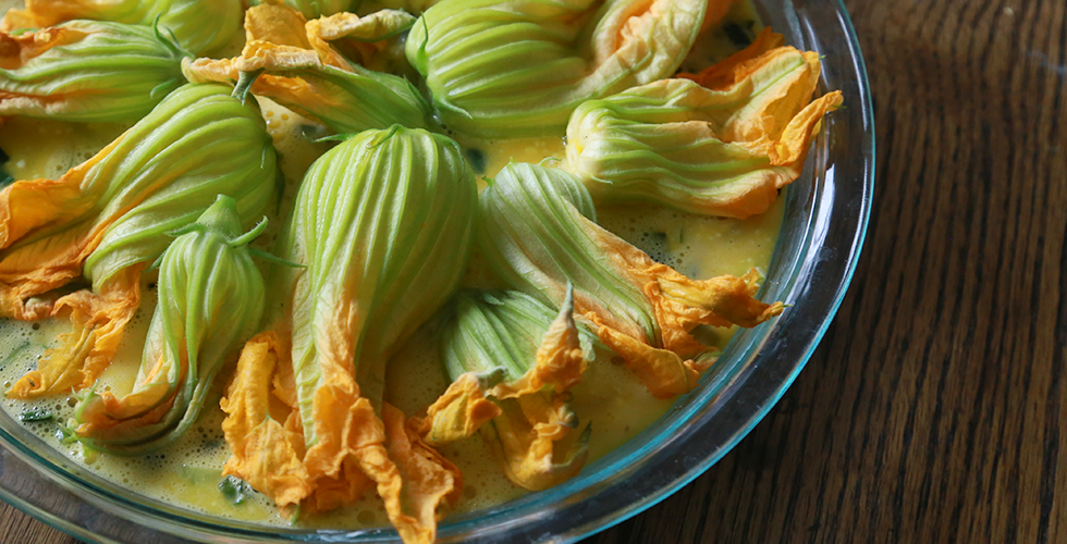 Squash Blossom Frittata