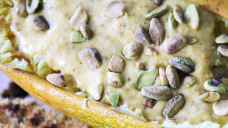 Roasted “Alfredo” Spaghetti&nbsp;Squash